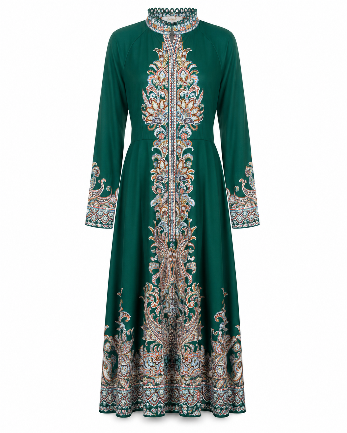 Emerald Paisley Maxi Dress