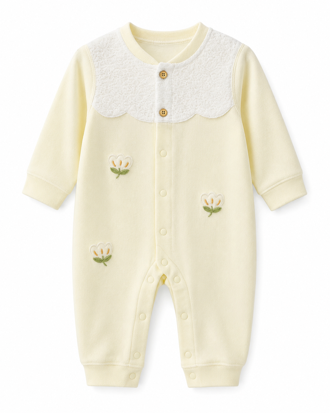Floral Lace Baby Romper