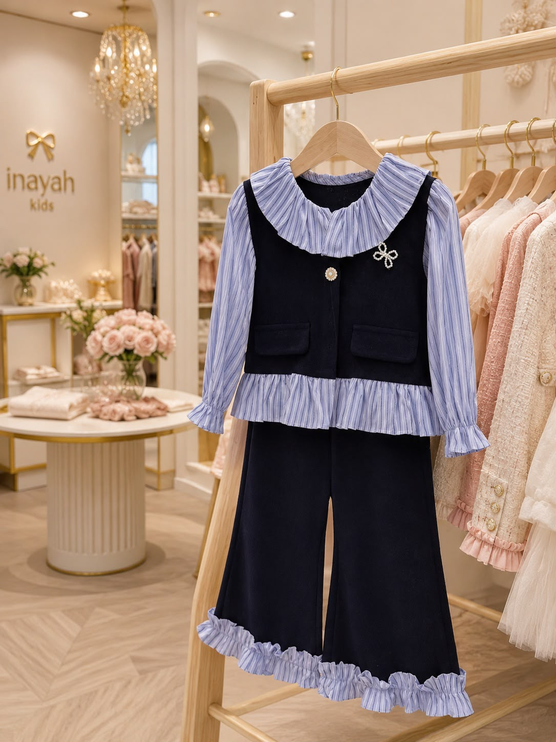Midnight Ruffle Boutique Set