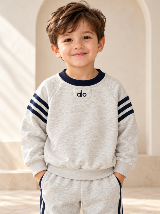 All boys grey navy model photograph