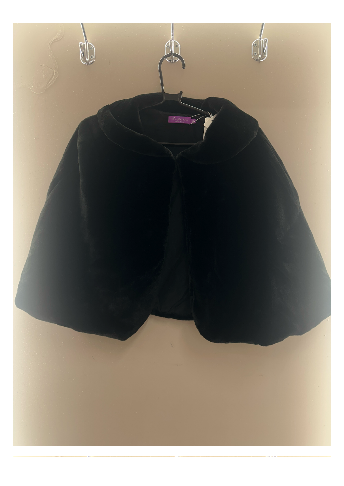 Black velvet cape