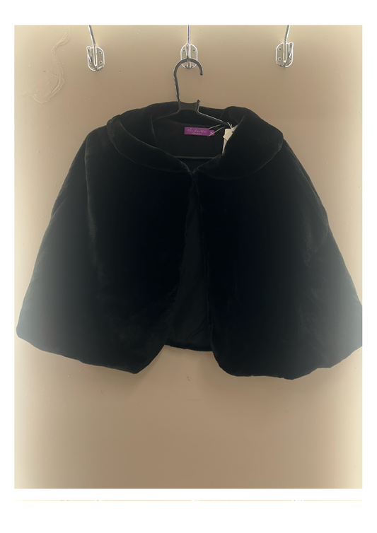 Black velvet cape