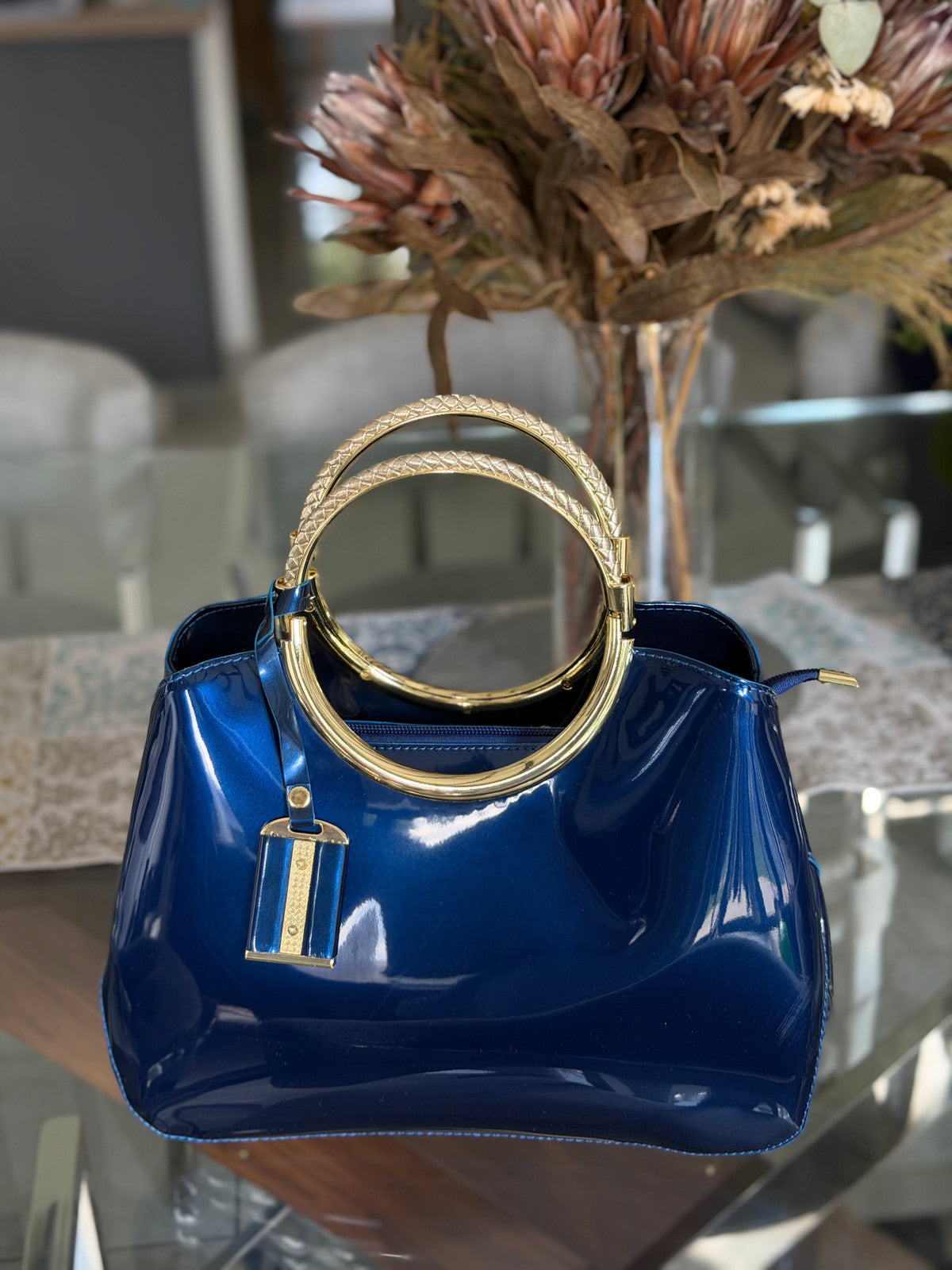 Royal Blue Gloss Handbag