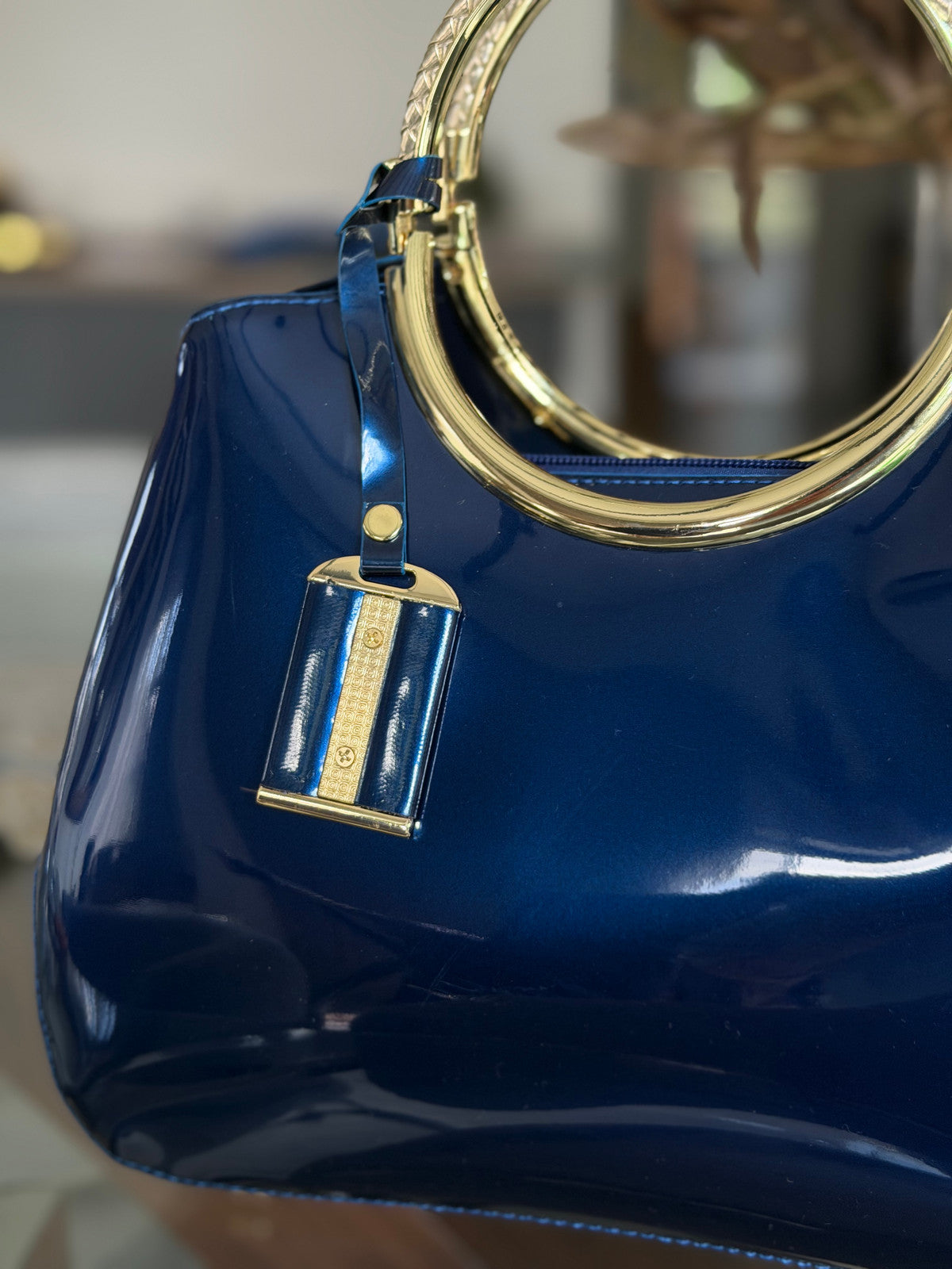 Royal Blue Gloss Handbag