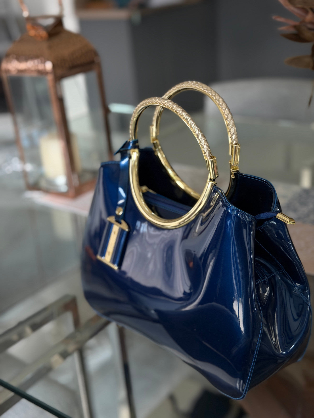 Royal Blue Gloss Handbag
