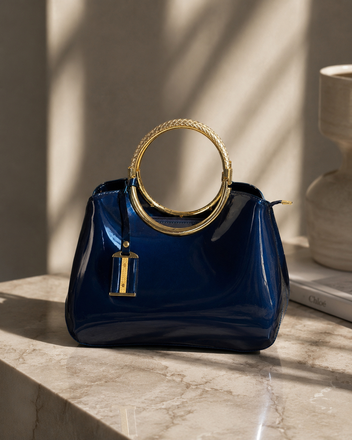 Royal Blue Gloss Handbag