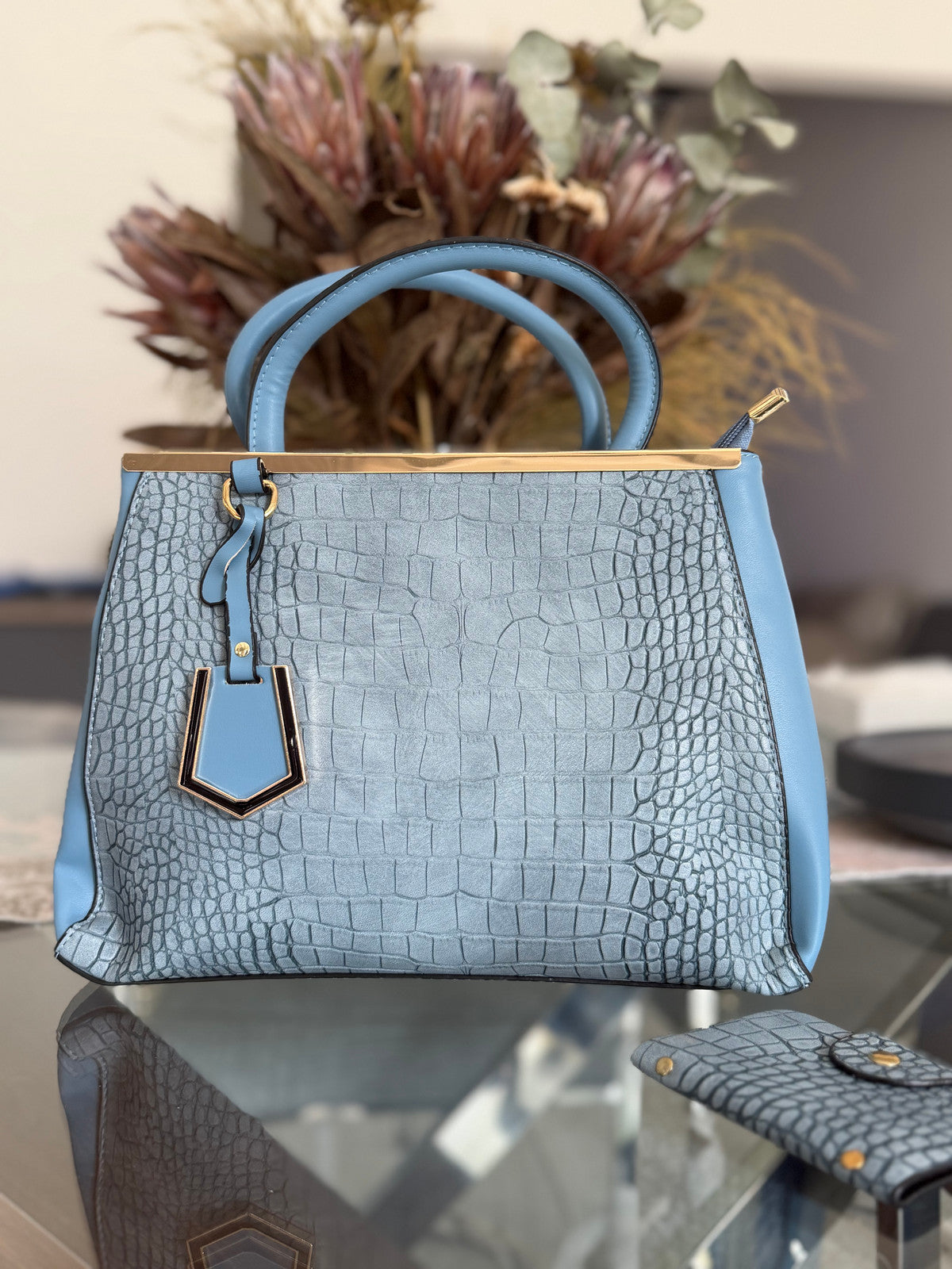 Croc Detail Handbag