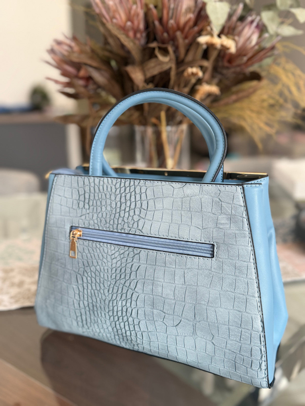 Croc Detail Handbag