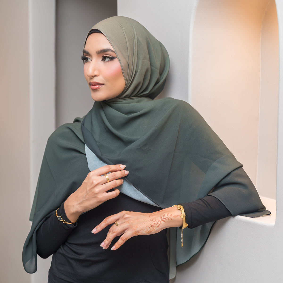 Olive Dusk ~ Luxury Chiffon