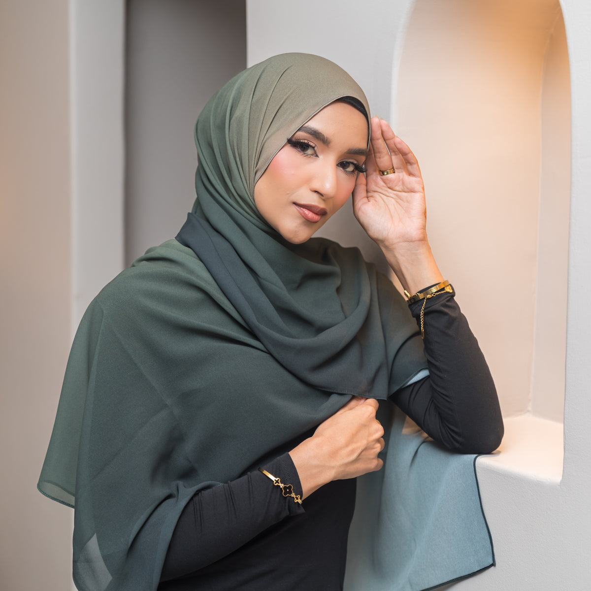 Olive Dusk ~ Luxury Chiffon — view 2