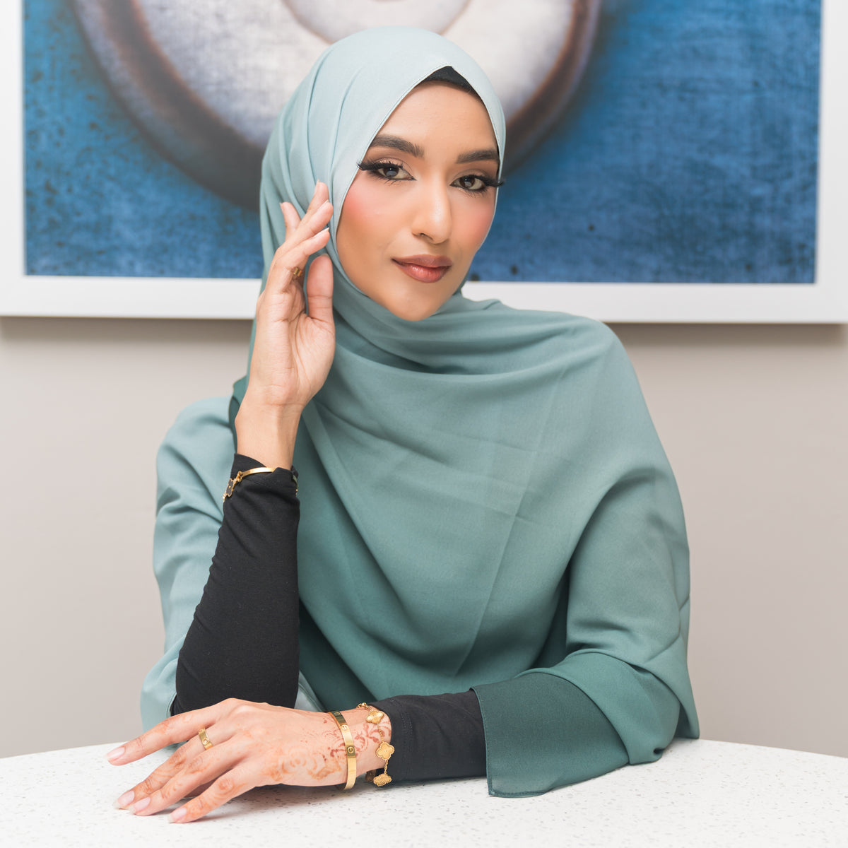 Eucalyptus - luxury chiffon