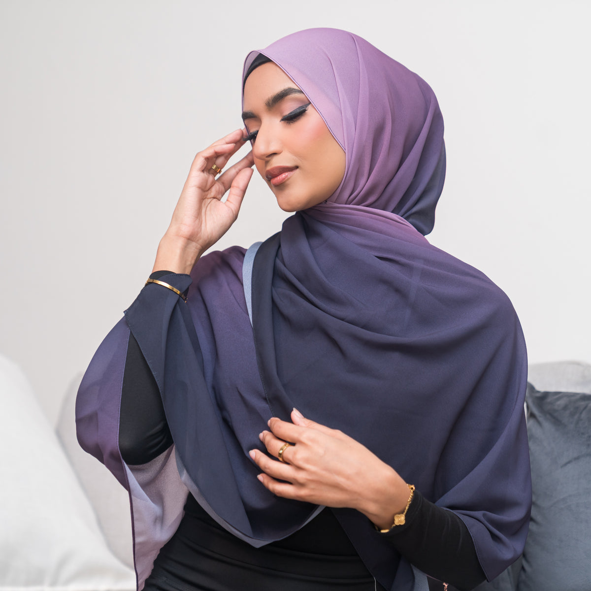 Midnight Mauve ~ Luxury chiffon