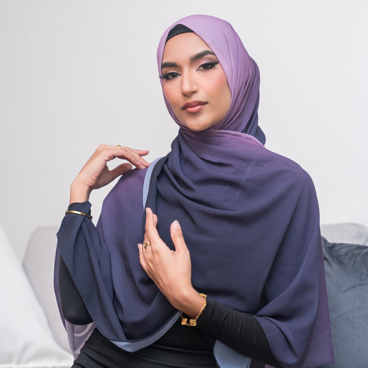 Midnight Mauve ~ Luxury chiffon — view 2