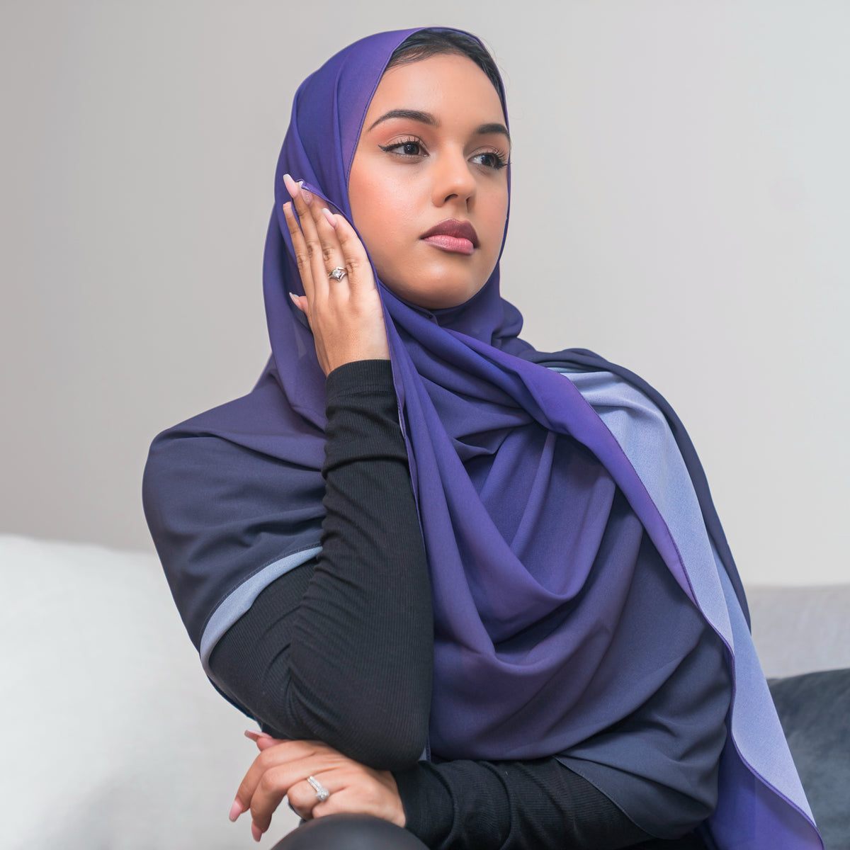 Luxury Ombre Hijab – 306 – 306 — view 2
