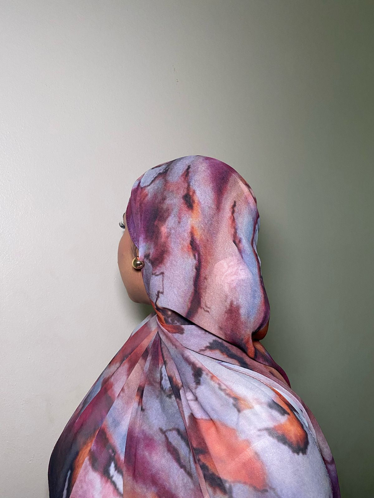 Watercolor Floral ~ luxury chiffon — view 4