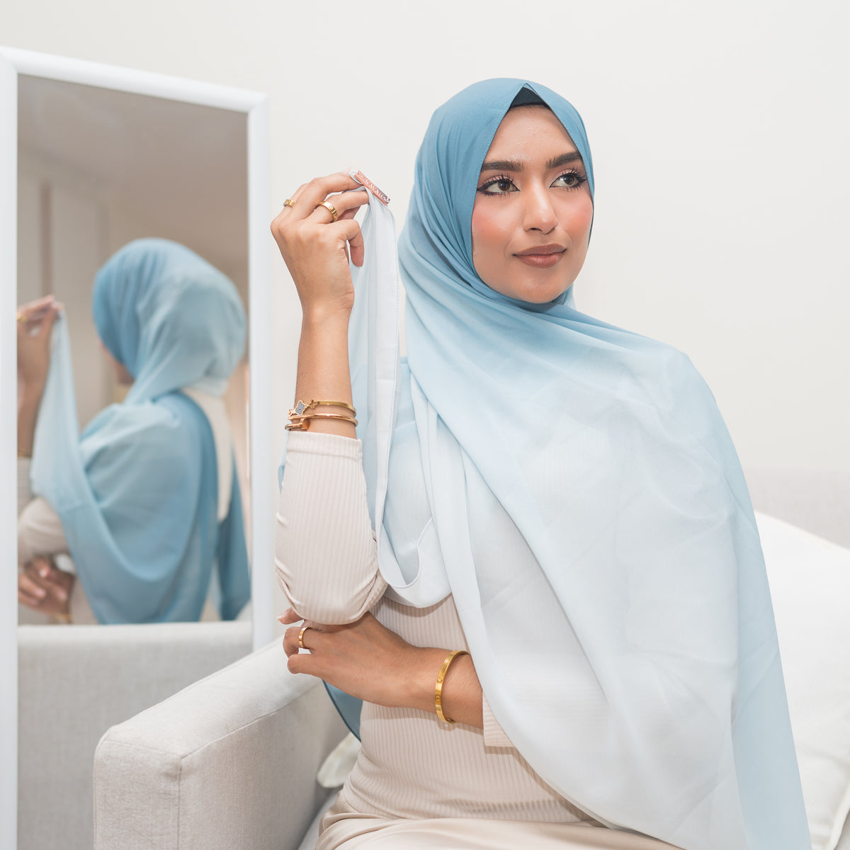 Glacier ~ luxury chiffon — view 2