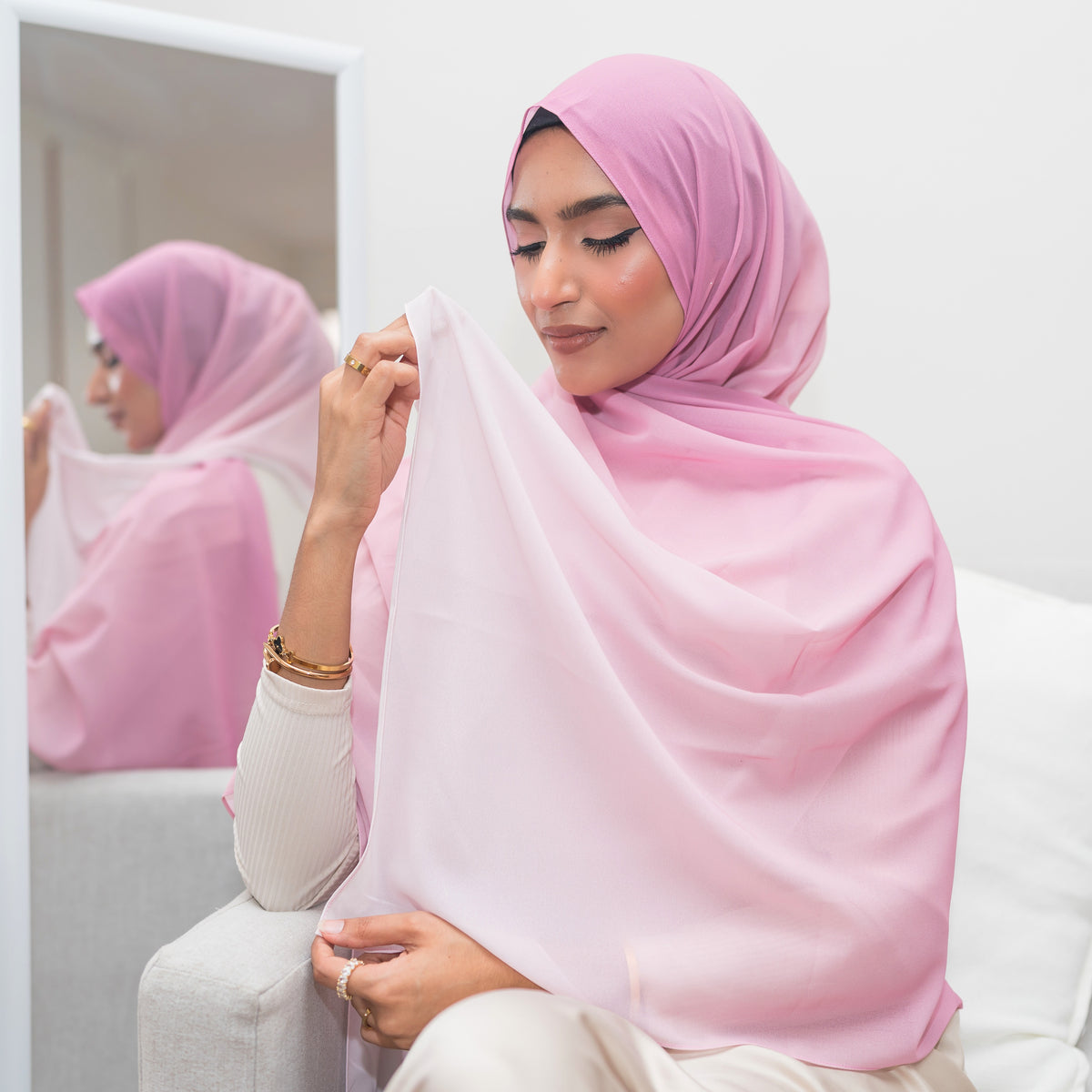 Rose water ~ luxury chiffon — view 2