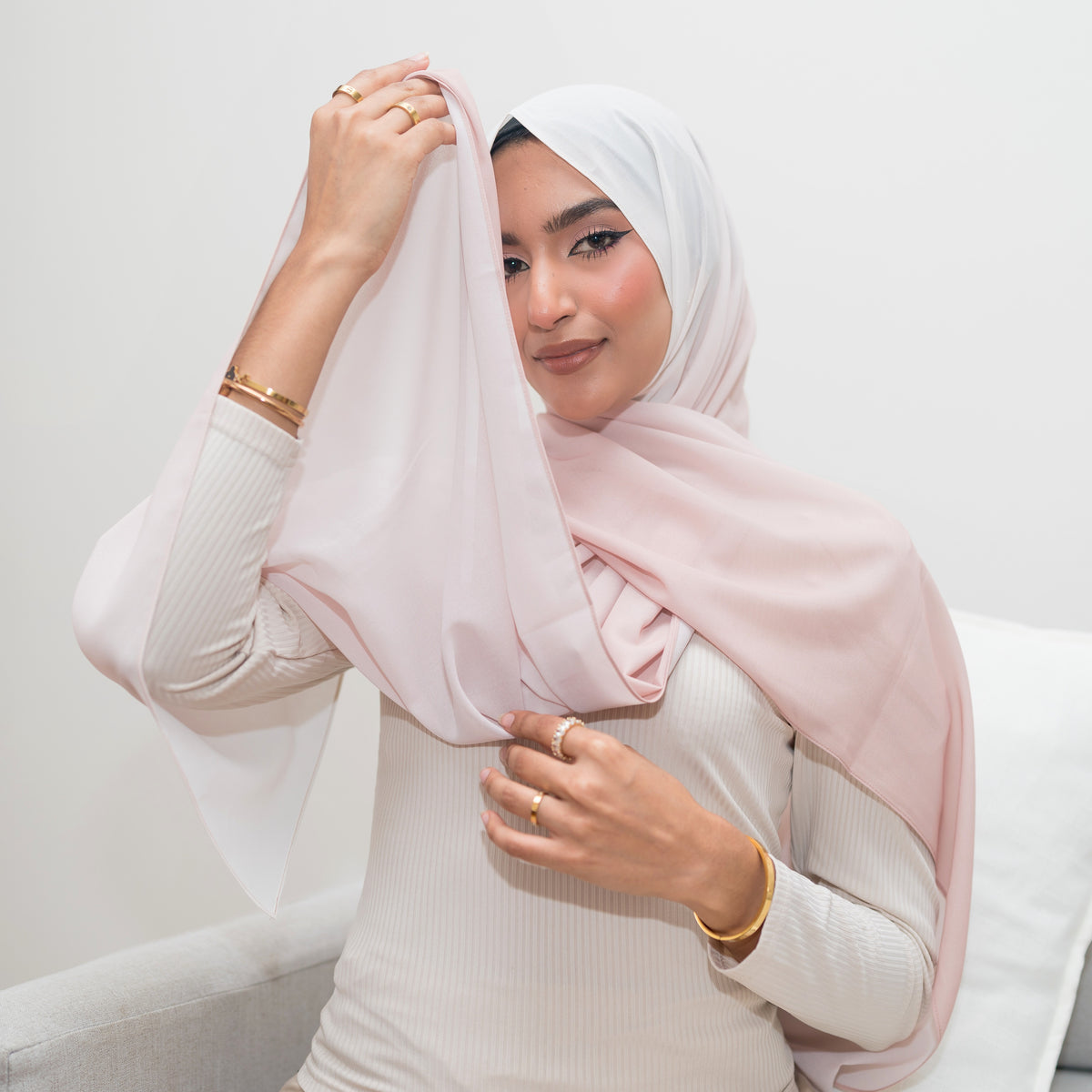 Oyster ~ luxury chiffon — view 2