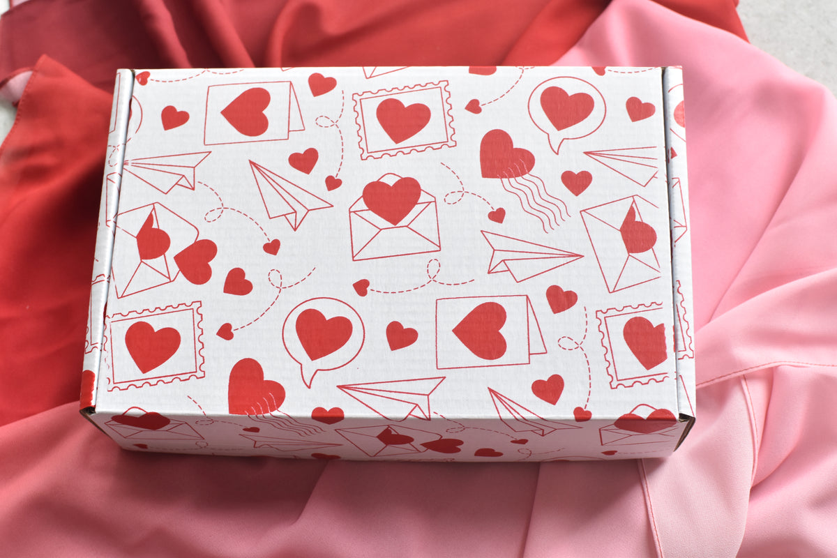 3 scarves box and ribbon Eid gift set — view 3