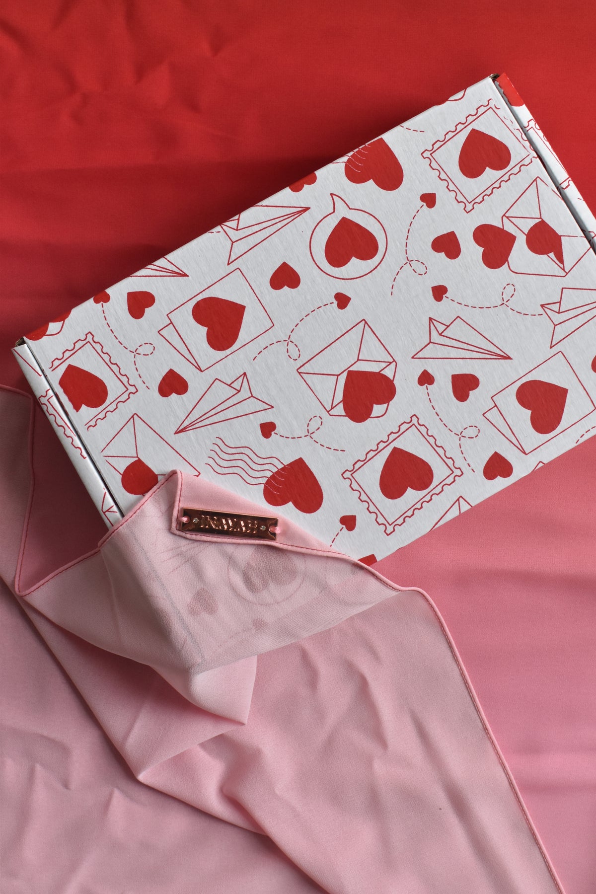 3 scarves box and ribbon Eid gift set — view 5