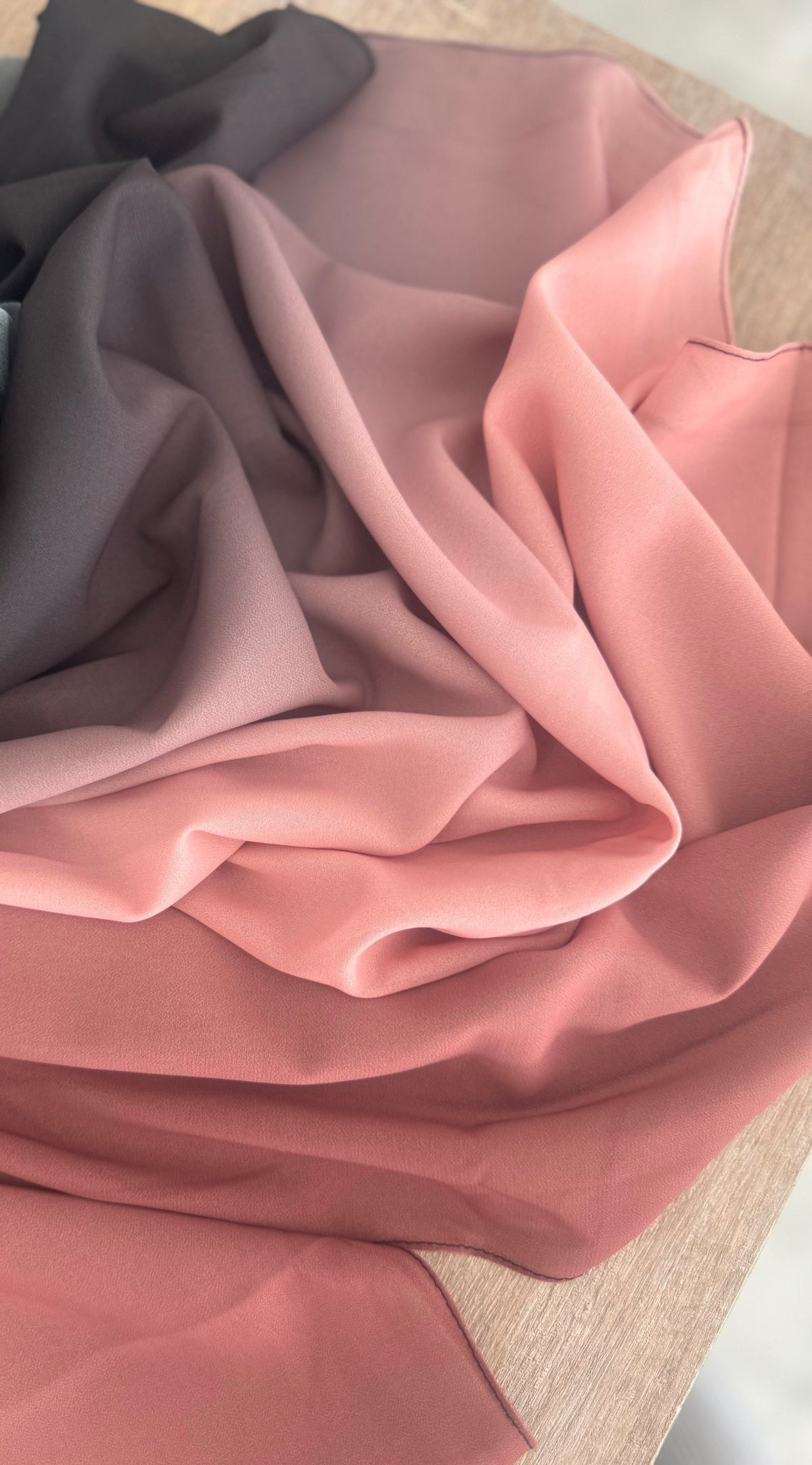 Salmon Sunset ~ Premium Ombre Chiffon — view 2