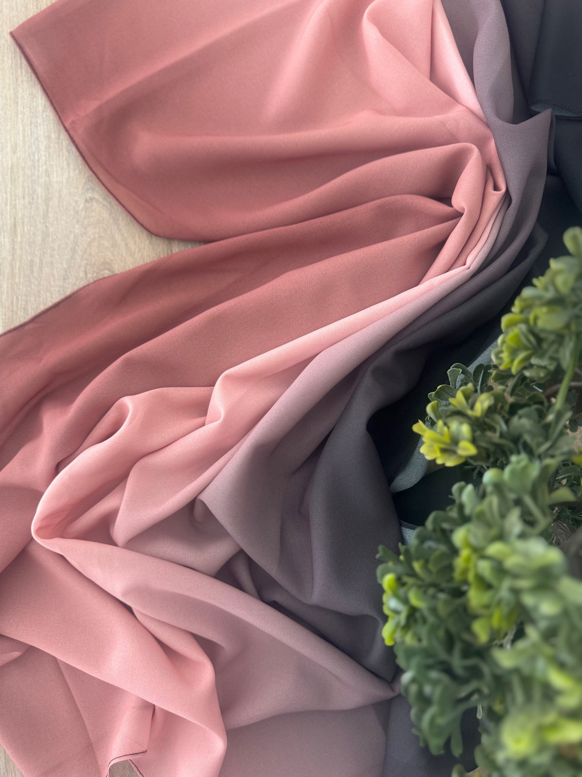 Salmon Sunset ~ Premium Ombre Chiffon — view 4